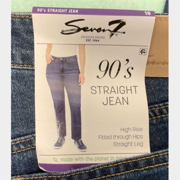 Seven 7 Women's 90's Straight Leg Jean - Picture 3 of 4